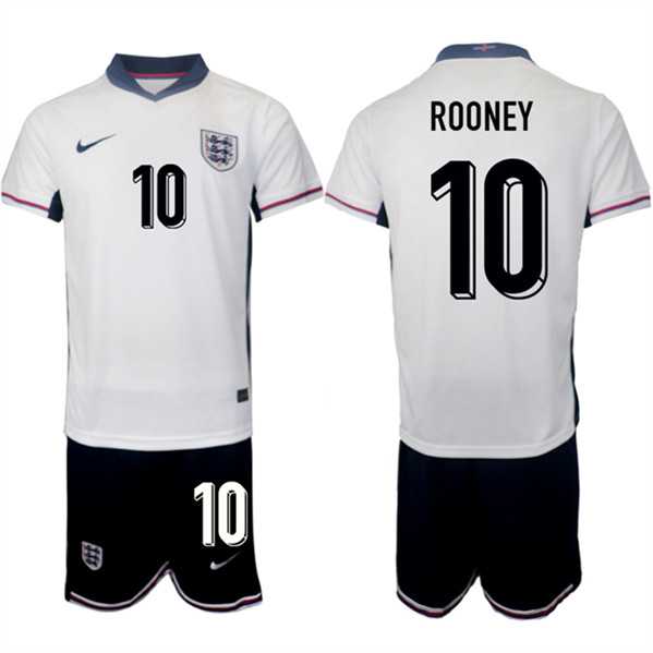 Men's England #10 Wayne Rooney 2024-25 White Home Soccer Jersey Suit,We sell and wholesale Men's England #10 Wayne Rooney 2024-25 White Home Soccer Jersey Suit on line form chian!